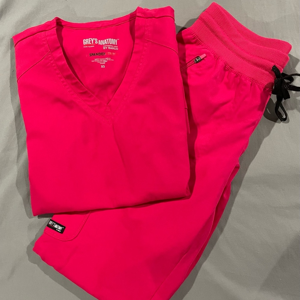 Grey's Anatomy Pink Scrub Set